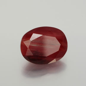 2,30 ctw natürlicher roter Andesin-Labradorit, Oval Schliff, Lichtdurchlässig