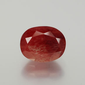 2,88 ctw natürlicher roter Andesin-Labradorit, Oval Schliff, Lichtdurchlässig