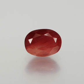 1,47 ctw natürlicher roter Andesin-Labradorit, Oval Schliff, Lichtdurchlässig