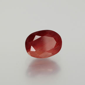 1,47 ctw natürlicher roter Andesin-Labradorit, Oval Schliff, Lichtdurchlässig