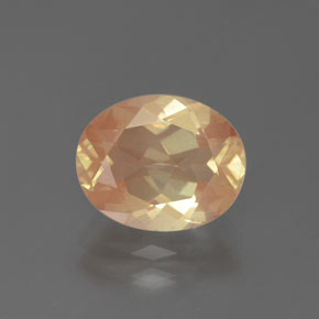 2,76 ctw natürlicher orangefarbener Andesin-Labradorit, Oval Schliff, Transparent
