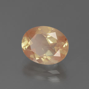 2,76 ctw natürlicher orangefarbener Andesin-Labradorit, Oval Schliff, Transparent