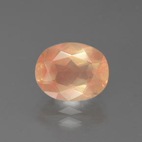 2,72 ctw natürlicher orangefarbener Andesin-Labradorit, Oval Schliff, Transparent