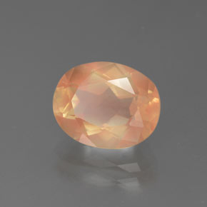2,72 ctw natürlicher orangefarbener Andesin-Labradorit, Oval Schliff, Transparent