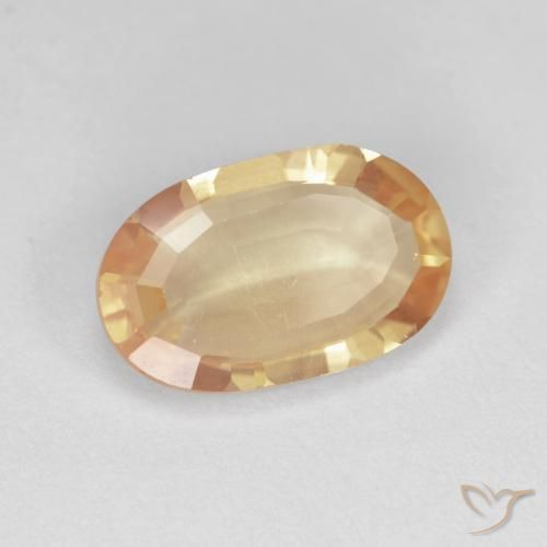 9,17 ctw natürlicher Cantaloupe-Orange Andesin-Labradorit, Oval, Transparent