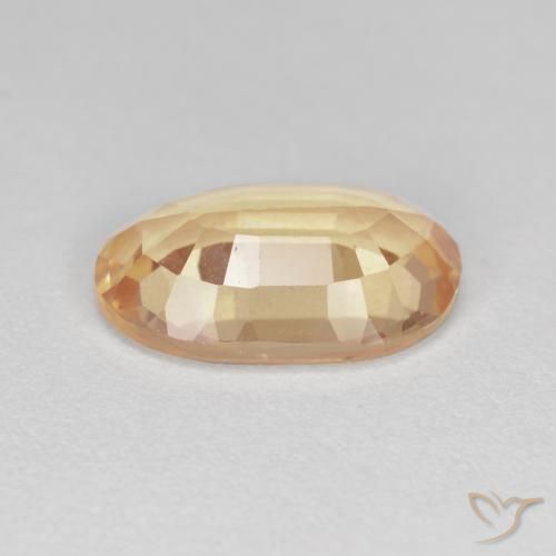 9,17 ctw natürlicher Cantaloupe-Orange Andesin-Labradorit, Oval, Transparent