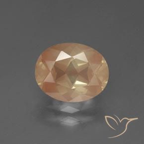 2.45ct Natürlicher Mittlerer Pfirsich Andesin-Labradorit, Oval, Transparent