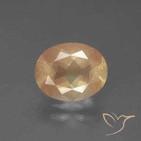 2.61ct Natürlicher Helles Pfirsichgold Andesin-Labradorit, Oval, Transparent