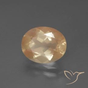 9,17 ctw natürlicher Helles Pfirsichgold Andesin-Labradorit, Oval, Transparent