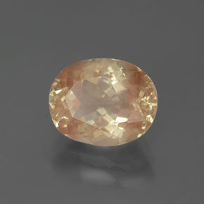 2,98 ctw natürlicher gelber Andesin-Labradorit, Oval Schliff, Transparent