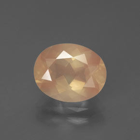 2,61 ctw natürlicher orangefarbener Andesin-Labradorit, Oval Schliff, Transparent