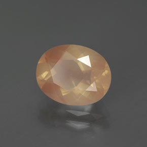 2,61 ctw natürlicher orangefarbener Andesin-Labradorit, Oval Schliff, Transparent