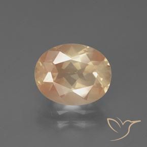 2.59ct Natürlicher Helle Pfirsichorange Andesin-Labradorit, Oval, Transparent
