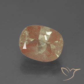 2.65ct Natürlicher Mittlerer Pfirsich Andesin-Labradorit, Kissen, Transparent / Lichtdurchlässig