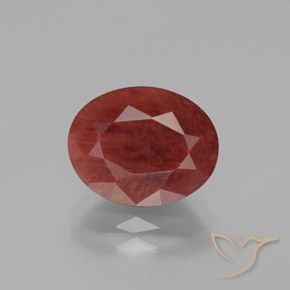 2,62 ctw natürlicher roter Andesin-Labradorit, Oval Schliff, Lichtdurchlässig