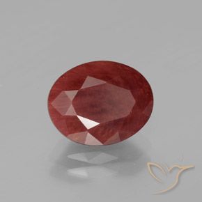2,62 ctw natürlicher roter Andesin-Labradorit, Oval Schliff, Lichtdurchlässig