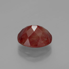 2,88 ctw natürlicher roter Andesin-Labradorit, Oval Schliff, Lichtdurchlässig
