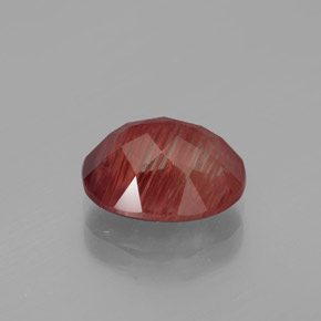 9,17 ctw natürlicher tiefrot Andesin-Labradorit, Oval Schliff, Lichtdurchlässig