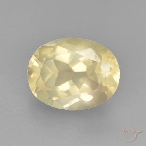 3.27ct Natürlicher hellgelb Andesin-Labradorit, Oval, Transparent