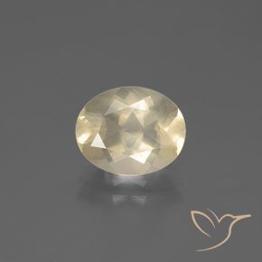 2.46ct Natürlicher Hell Gold Andesin-Labradorit, Oval, Transparent