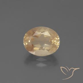 2.83ct Natürlicher Helles Pfirsichgold Andesin-Labradorit, Oval, Transparent