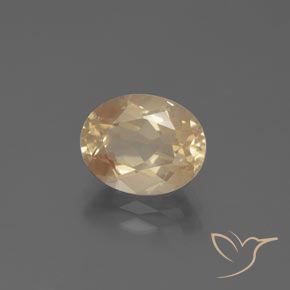 9,17 ctw natürlicher Helles Pfirsichgold Andesin-Labradorit, Oval, Transparent