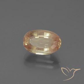 9,17 ctw natürlicher Pfirsich-Golden Andesin-Labradorit, Oval, Transparent