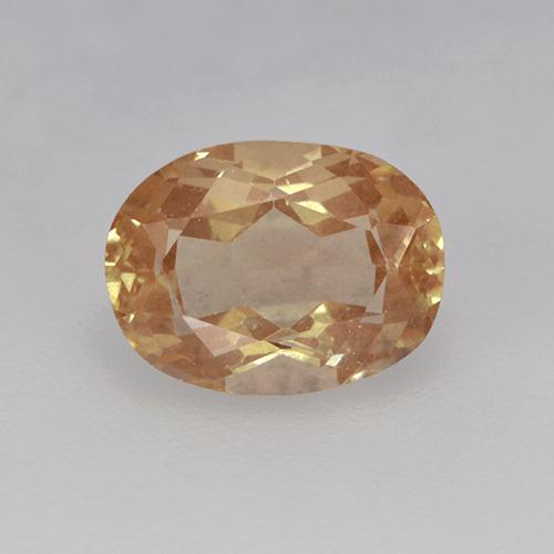 1,40 ctw natürlicher gelber Andesin-Labradorit, Oval Schliff, Transparent