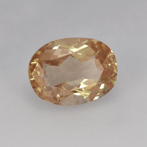 1,40 ctw natürlicher gelber Andesin-Labradorit, Oval Schliff, Transparent