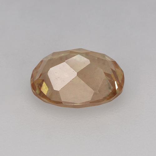 1,40 ctw natürlicher gelber Andesin-Labradorit, Oval Schliff, Transparent