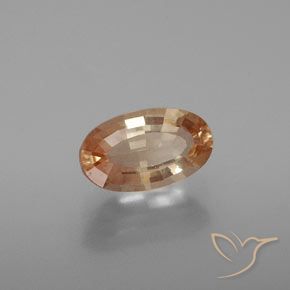 9,17 ctw natürlicher Mittlerer Pfirsich Andesin-Labradorit, Oval Schliff, Transparent