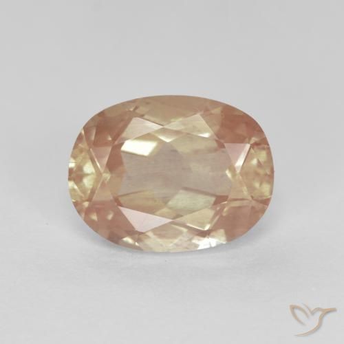 1,94 ctw natürlicher goldener Andesin-Labradorit, Oval Schliff, Transparent