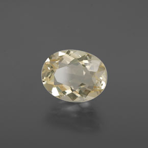 1,87 ctw natürlicher gelber Andesin-Labradorit, Oval Schliff, Transparent