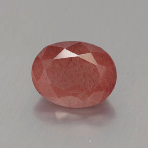 2,23 ctw natürlicher roter Andesin-Labradorit, Oval Schliff, Lichtdurchlässig