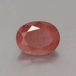 2,23 ctw natürlicher roter Andesin-Labradorit, Oval Schliff, Lichtdurchlässig