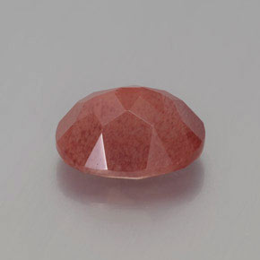 2,23 ctw natürlicher roter Andesin-Labradorit, Oval Schliff, Lichtdurchlässig