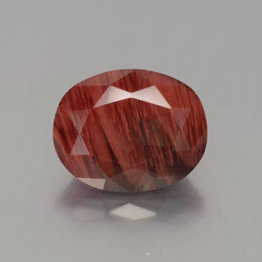 2,60 ctw natürlicher roter Andesin-Labradorit, Oval Schliff, Lichtdurchlässig