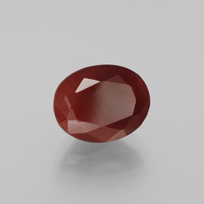 2,12 ctw natürlicher roter Andesin-Labradorit, Oval Schliff, Lichtdurchlässig