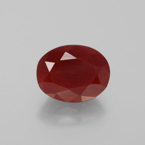 2,10 ctw natürlicher roter Andesin-Labradorit, Oval Schliff, Lichtdurchlässig