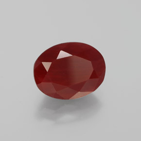 2,10 ctw natürlicher roter Andesin-Labradorit, Oval Schliff, Lichtdurchlässig