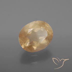 9,17 ctw natürlicher Helles Pfirsichgold Andesin-Labradorit, Oval, Transparent