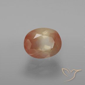 9,17 ctw natürlicher Pfirsich-Golden Andesin-Labradorit, Oval, Transparent
