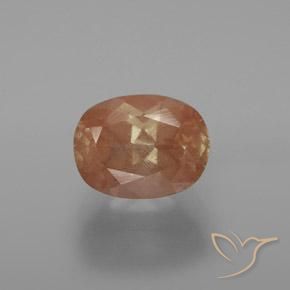 9,17 ctw natürlicher Grapefruit-Orange Andesin-Labradorit, Oval, Transparent