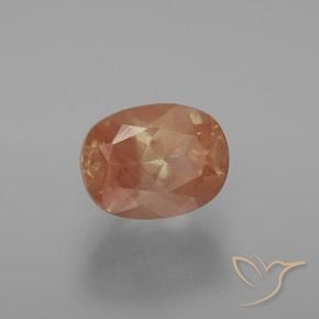 9,17 ctw natürlicher Grapefruit-Orange Andesin-Labradorit, Oval, Transparent
