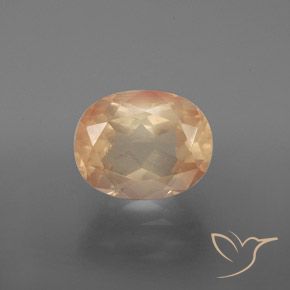 3.25ct Natürlicher Cantaloupe-Orange Andesin-Labradorit, Oval, Transparent