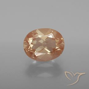 2.63ct Natürlicher Pfirsich-Golden Andesin-Labradorit, Oval, Transparent