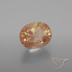 9,17 ctw natürlicher Pfirsich-Golden Andesin-Labradorit, Oval, Transparent