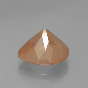 5,53 ctw natürlicher orangefarbener Andesin-Labradorit, Birnenform, Transparent