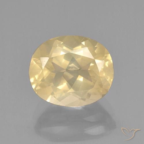 3,83 ctw natürlicher goldener Andesin-Labradorit, Oval Schliff, Transparent