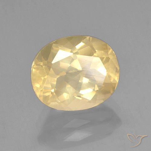3,83 ctw natürlicher goldener Andesin-Labradorit, Oval Schliff, Transparent